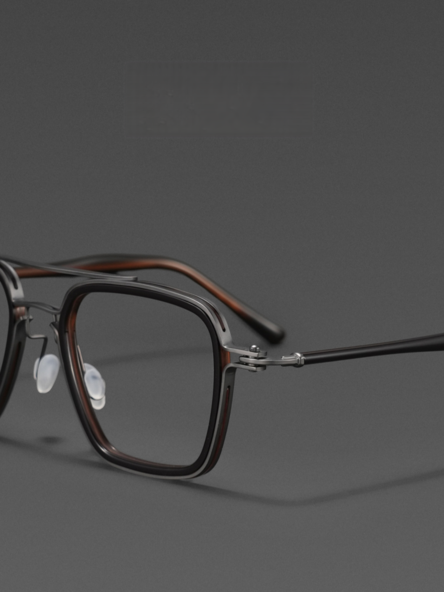 165mm Glasses Frame,ultra-light Pure Titanium Advanced Design Frame , Square Framed Glasses Frame