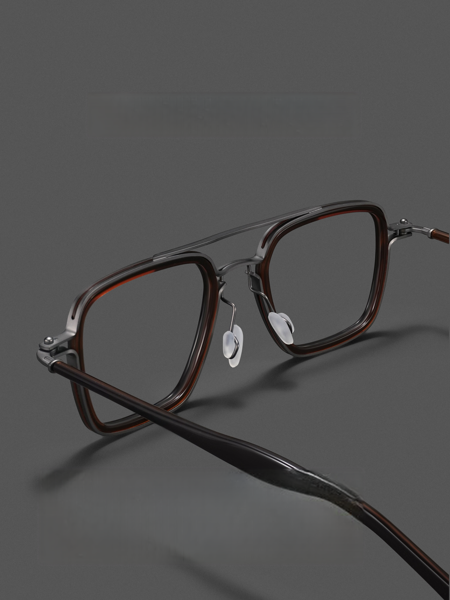 165mm Glasses Frame,ultra-light Pure Titanium Advanced Design Frame , Square Framed Glasses Frame